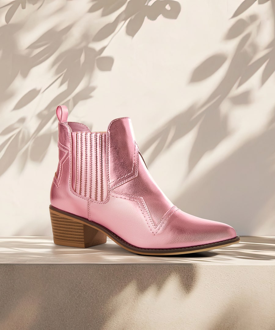 Starlight Ankle Boots - Size - Pink - by Joe Browns