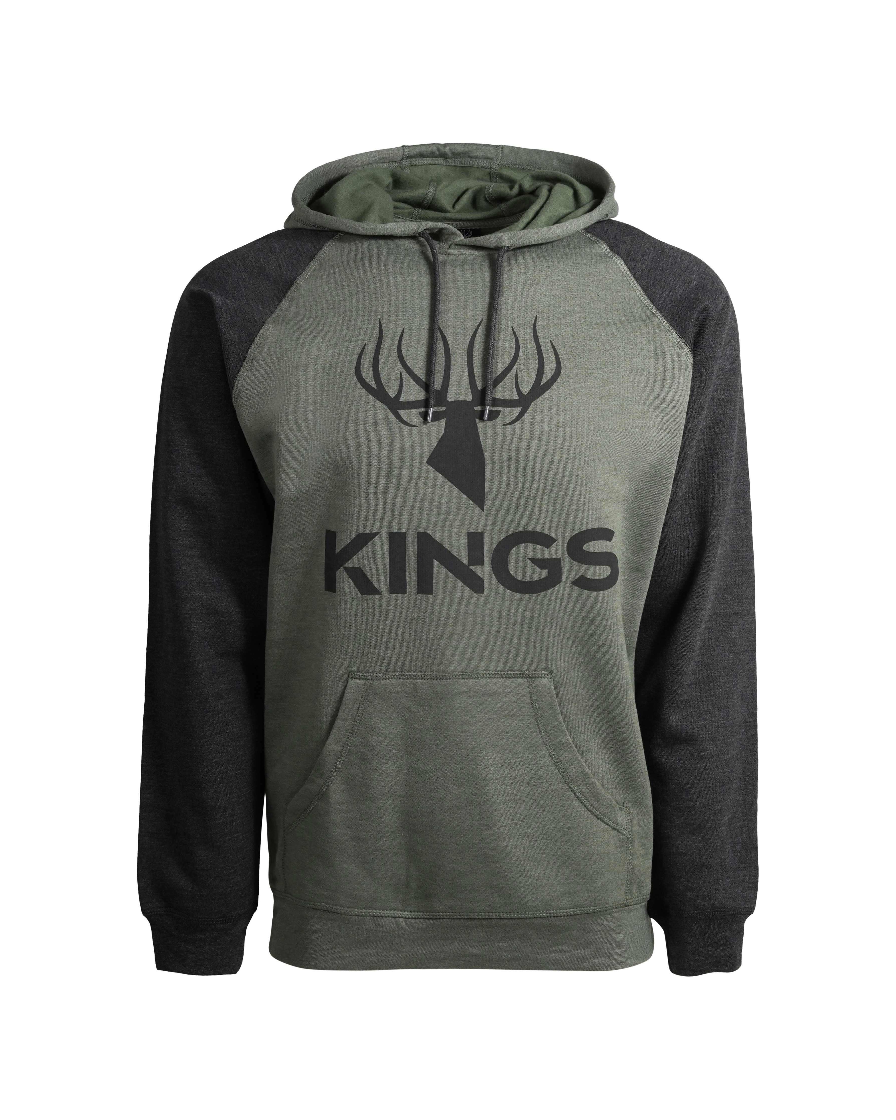 Triblend Logo Hoodie - OliveCharcoal