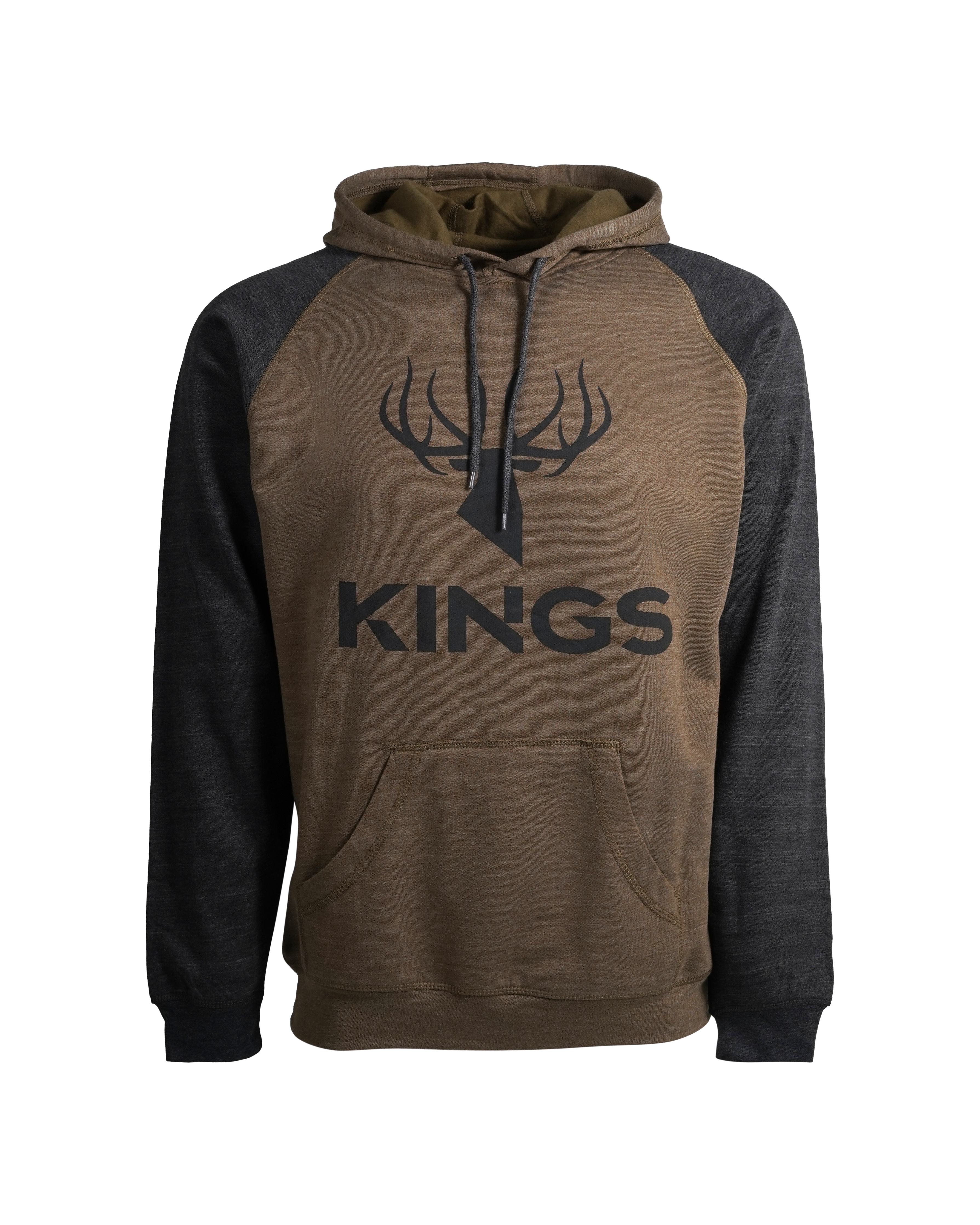 Triblend Logo Hoodie - TanCharcoal