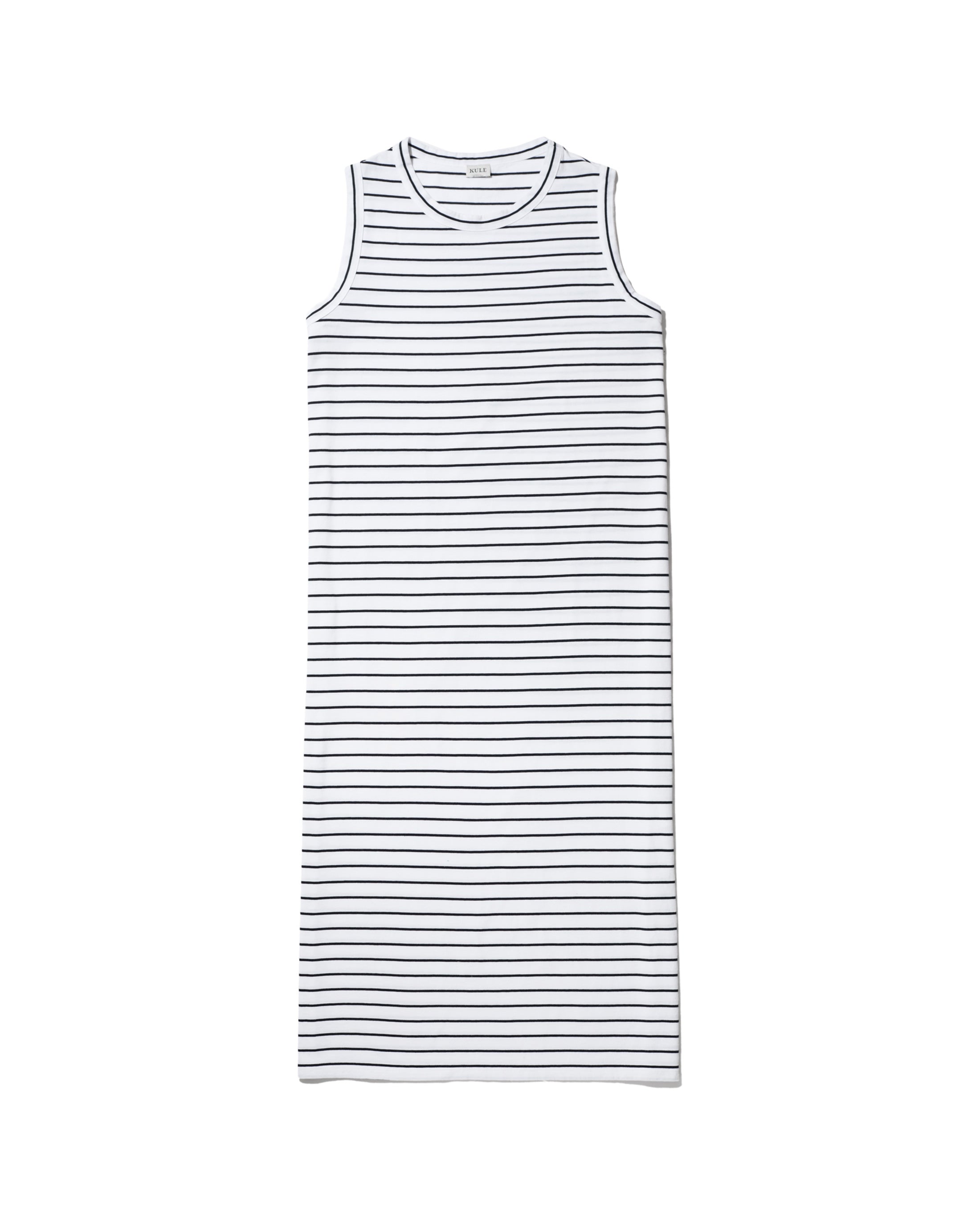 The Tank Dress - WhiteNavy Pinstripe