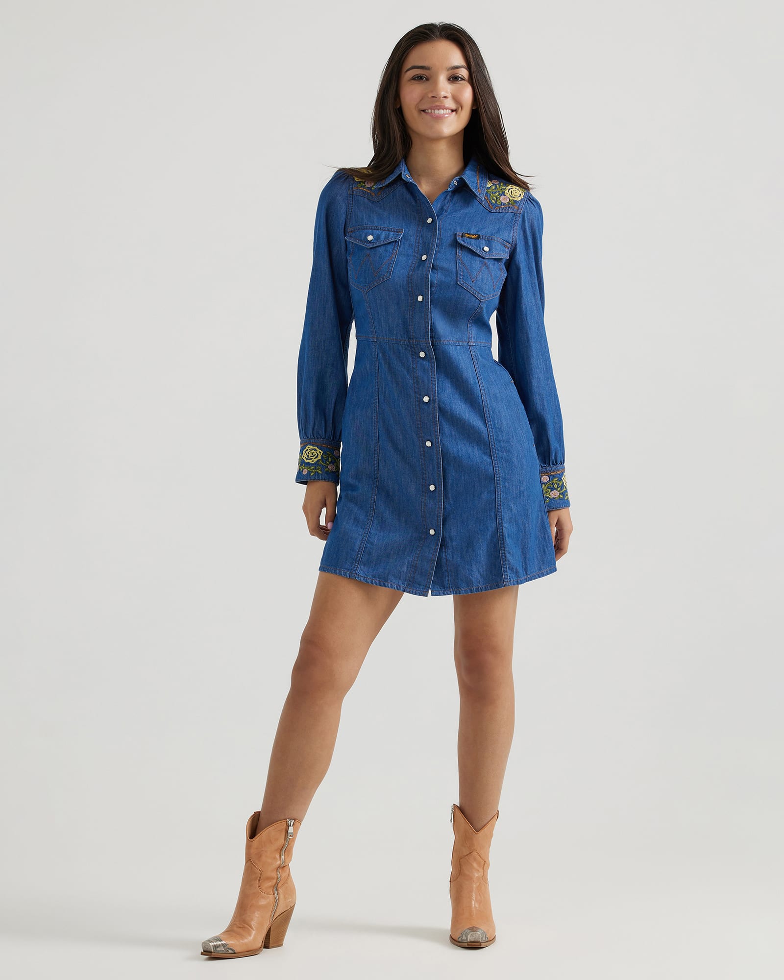 Wrangler x Yellow Rose by Kendra Scott Embroidered Dress