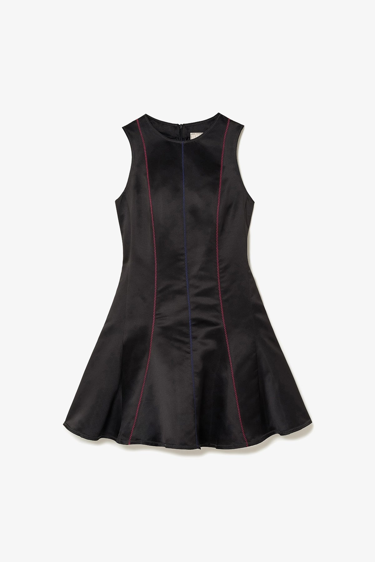 Sarah Dress In Black Satin - Black