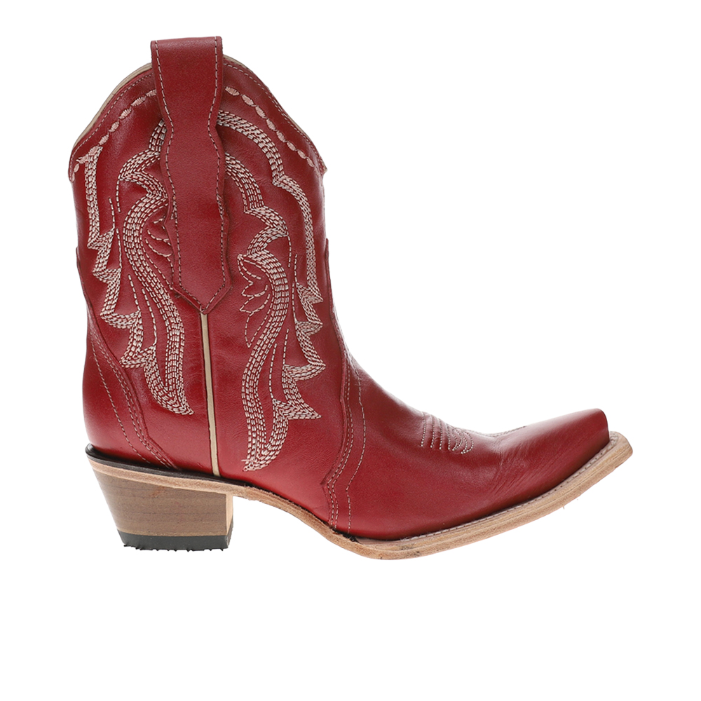 Circle G by Corral Embroidered Ankle Pull On Snip Toe Cowboy Boots