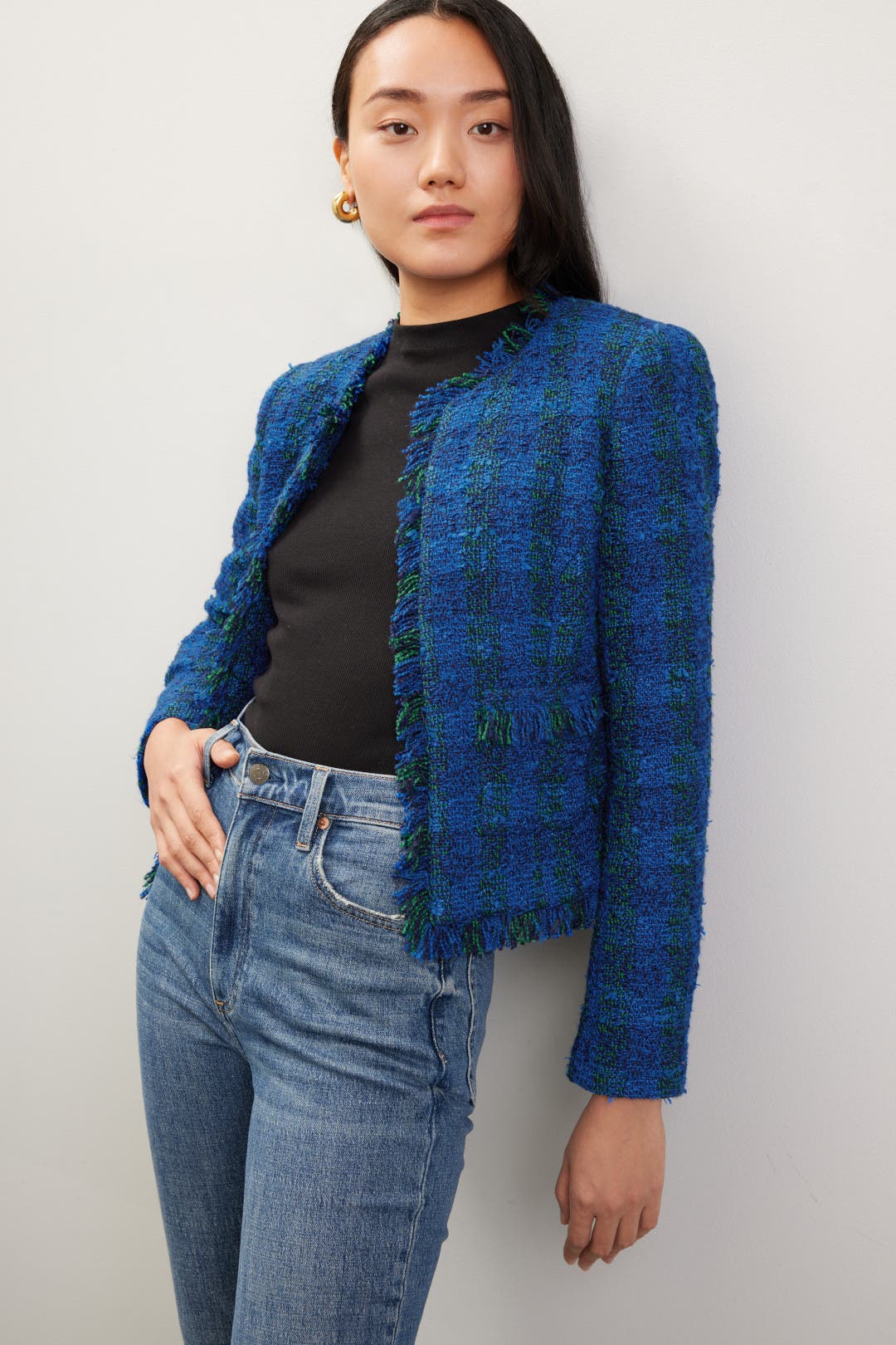 L'agence Angelina Blazer Blue-green-print