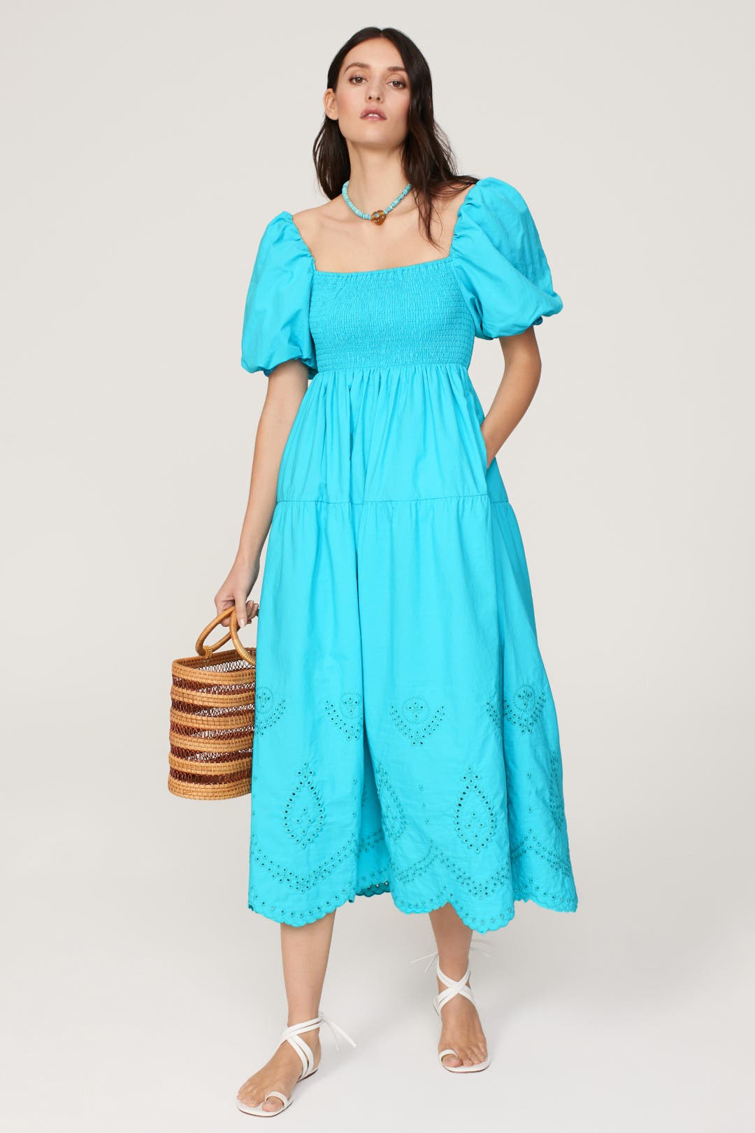 Line + Dot River Dress Blue