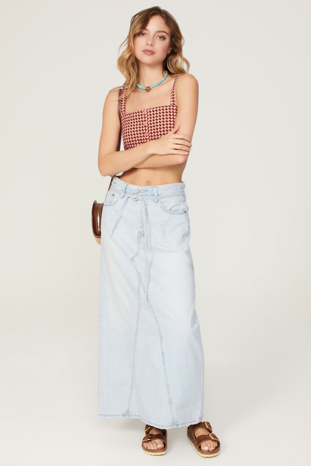 Levi's Nadia Crop Top Pink-red-print