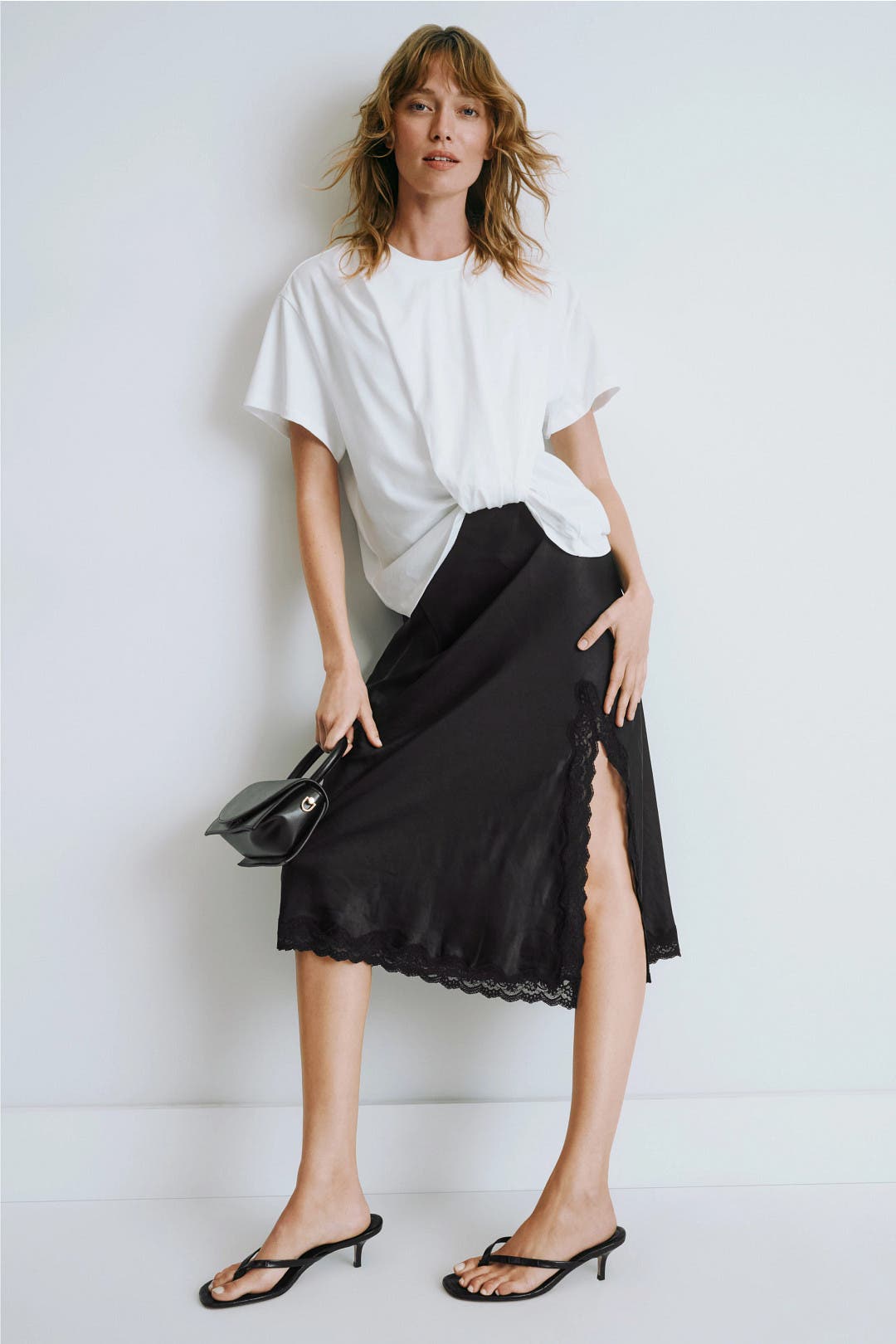 Love Stories Ann Shirt Dress White-black