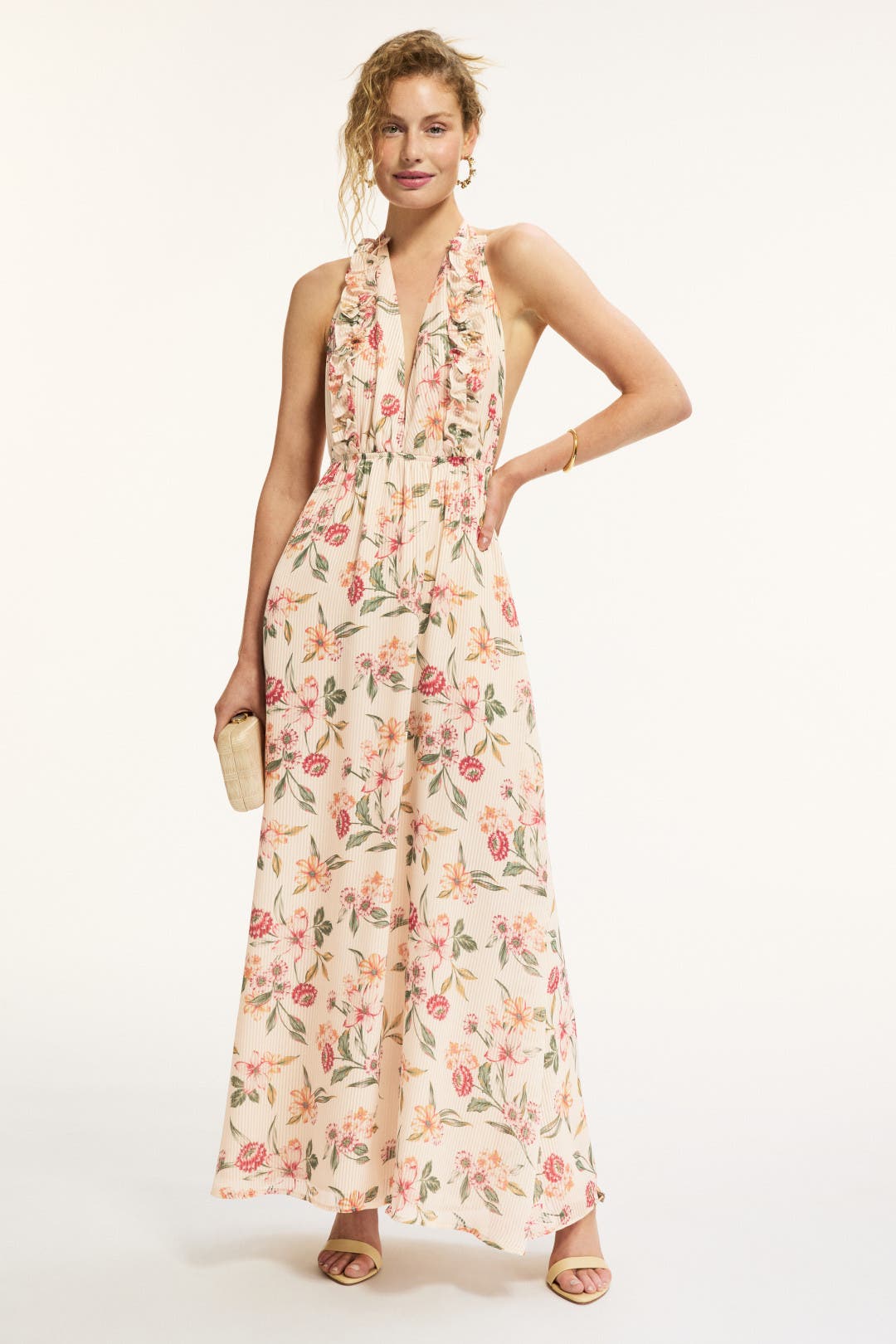 Layered with Love Bali Maxi Dress Multicolored-cream-print