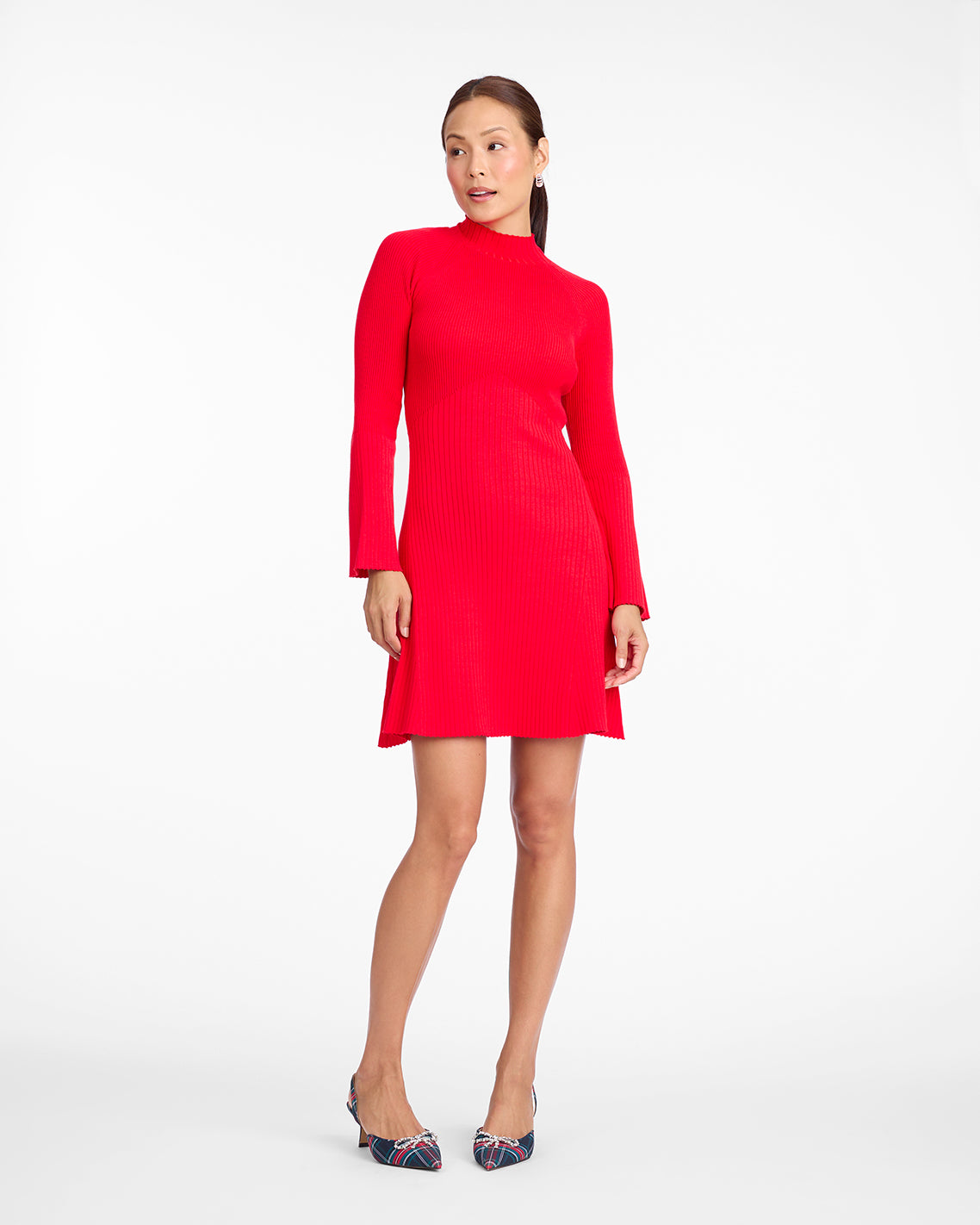 Lennox Mockneck Ribbed Knit Dress