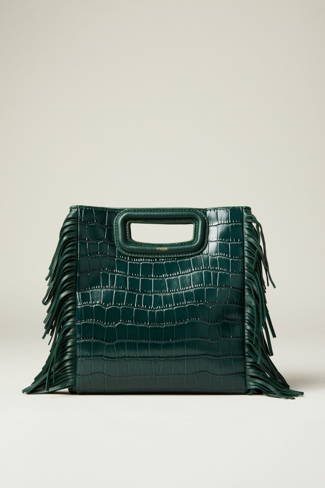 Maje Green Fringe Handbag Green