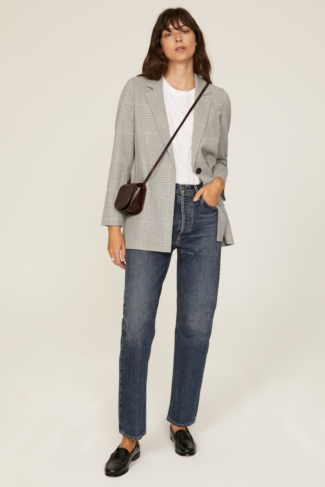 Madewell Dorset Blazer Grey-print