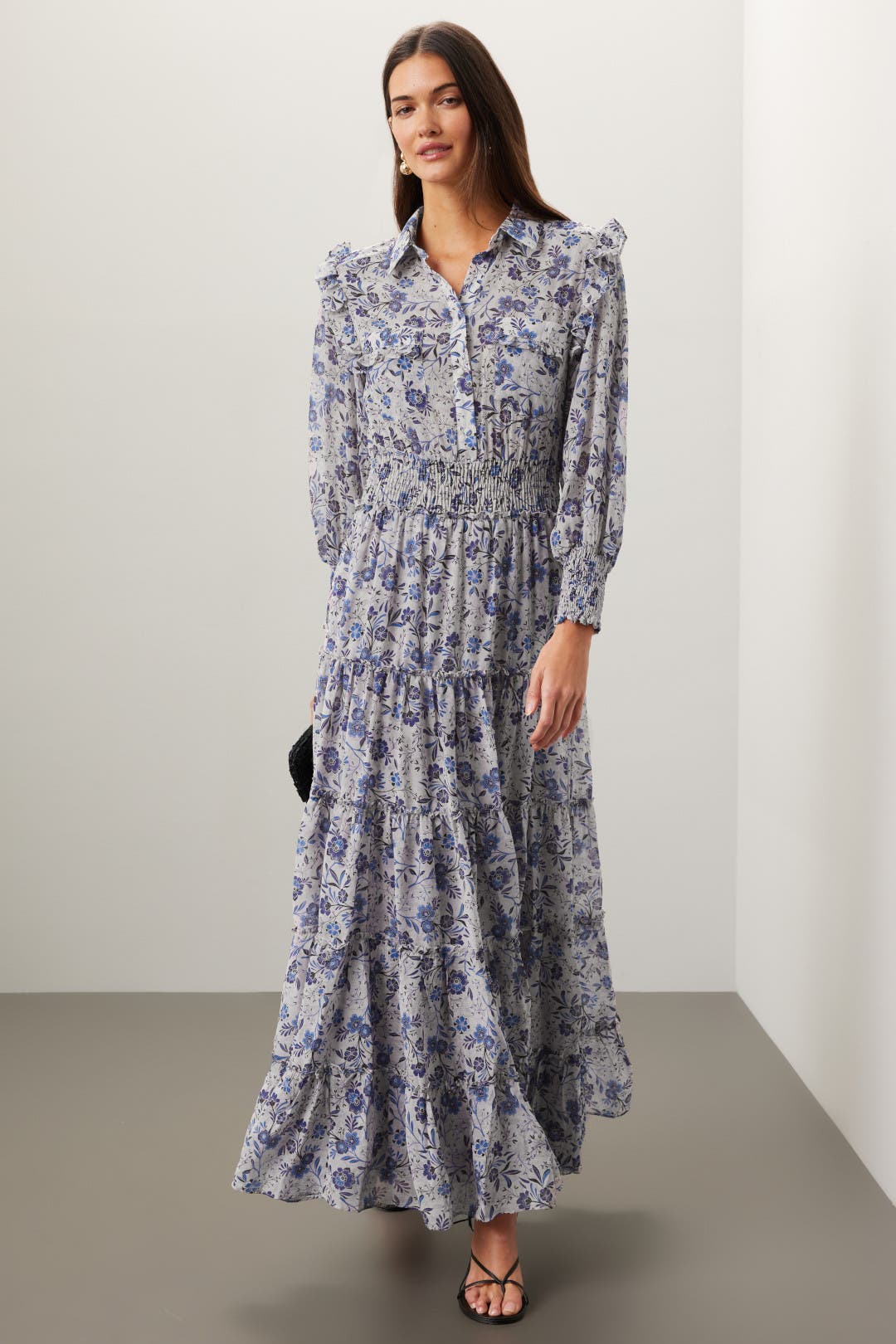 Misa Los Angeles Aydeniz Maxi Dress Multicolored-white-print