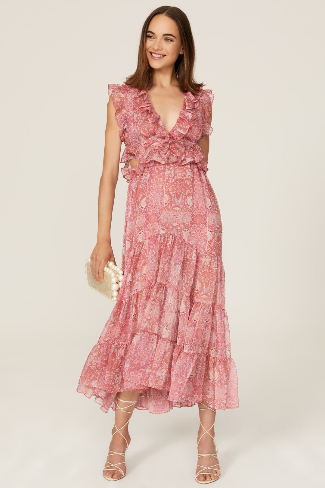 Misa Los Angeles Natasha Dress Pink-print
