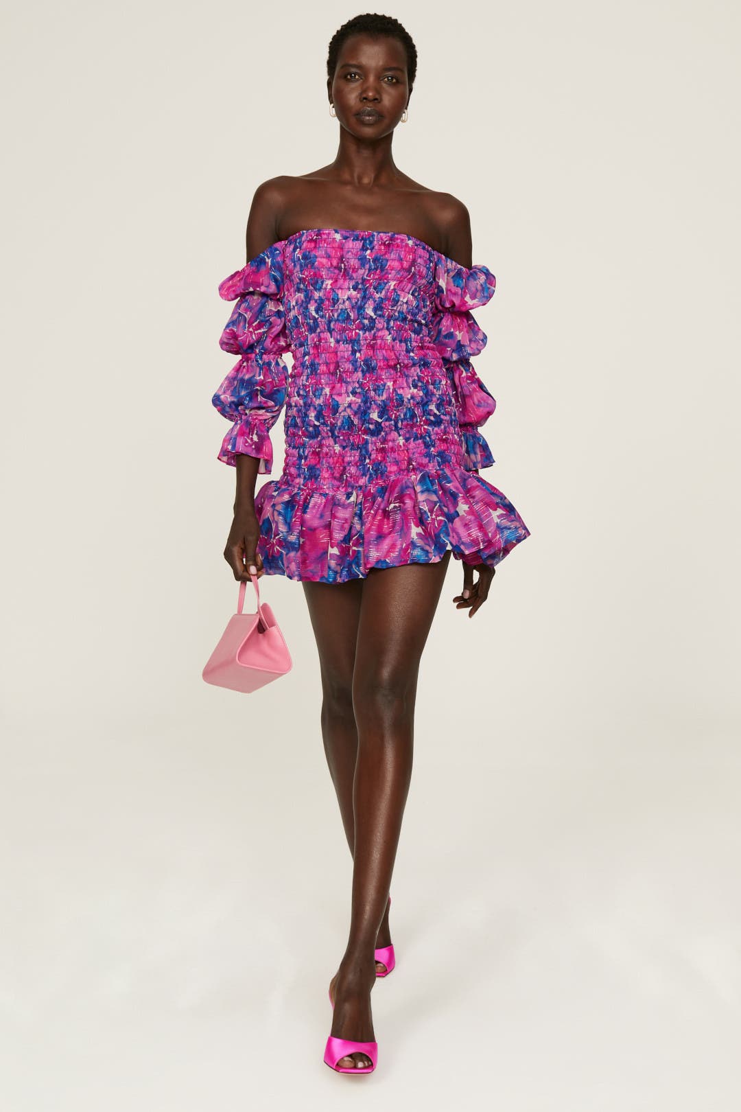 Misa Los Angeles Noura Dress Pink-purple-print