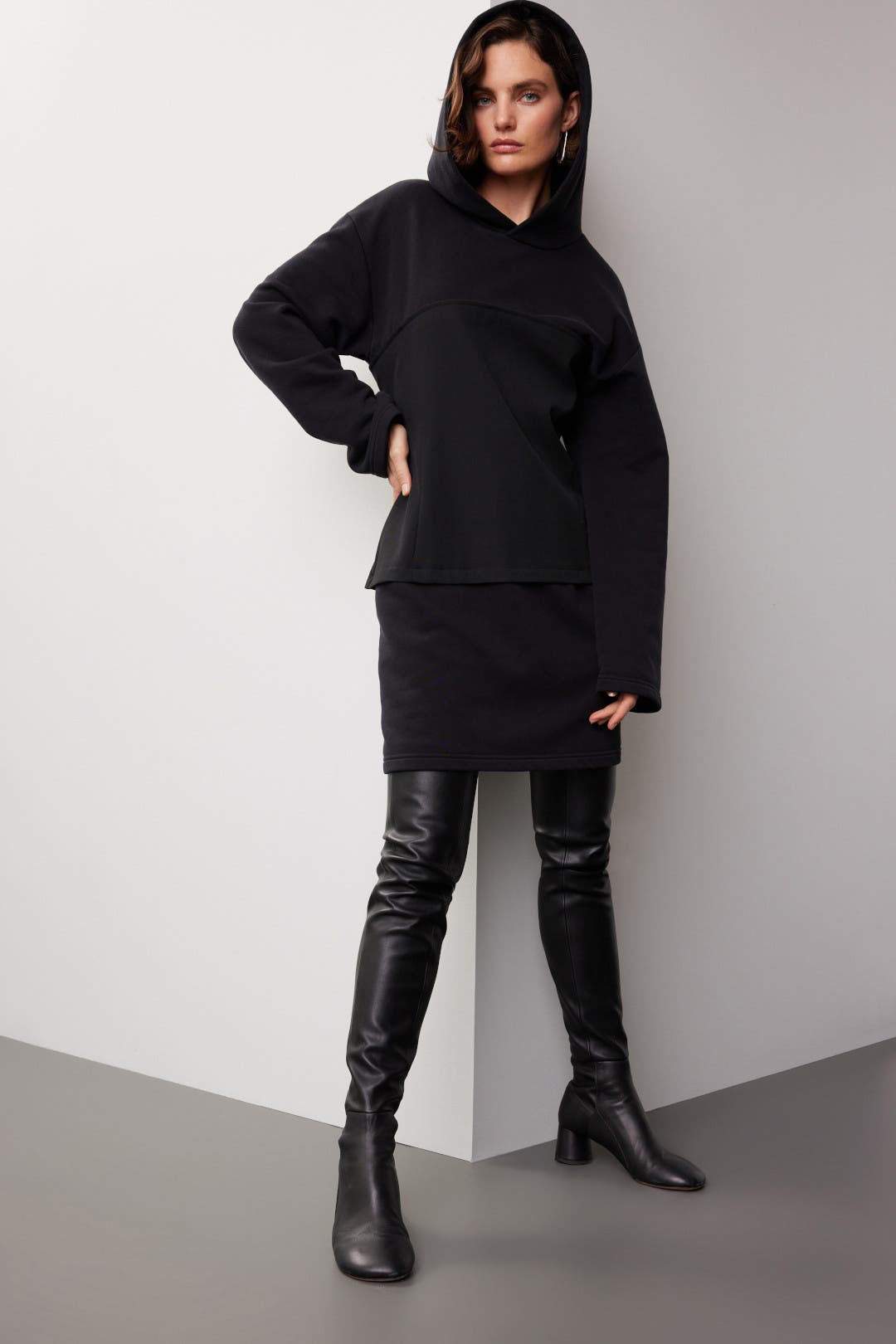 MM Maison Margiela Sweater Mini Dress Black