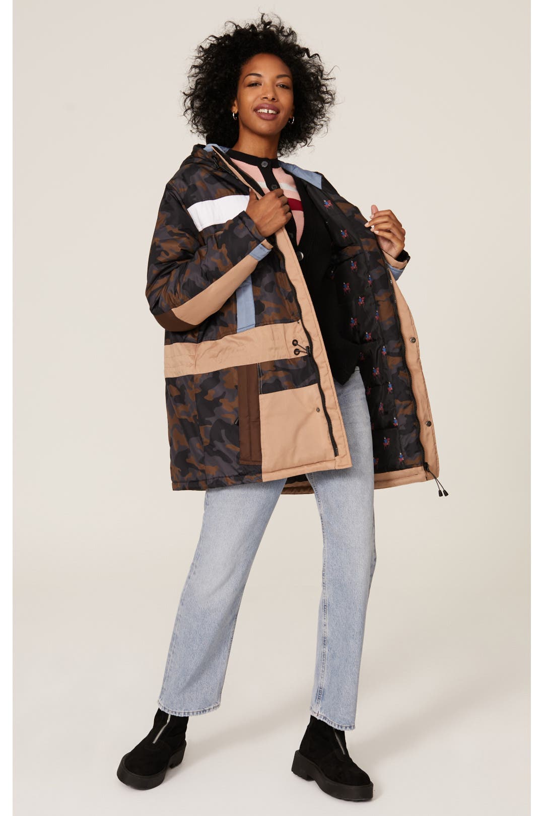 Munthe Navigate Coat Brown-print