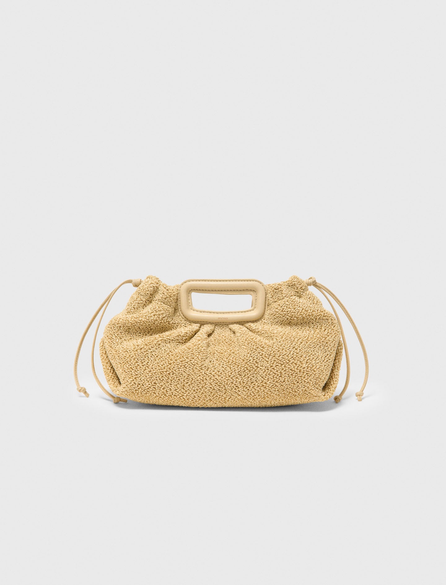 Mipli bouclé effect clutch bag