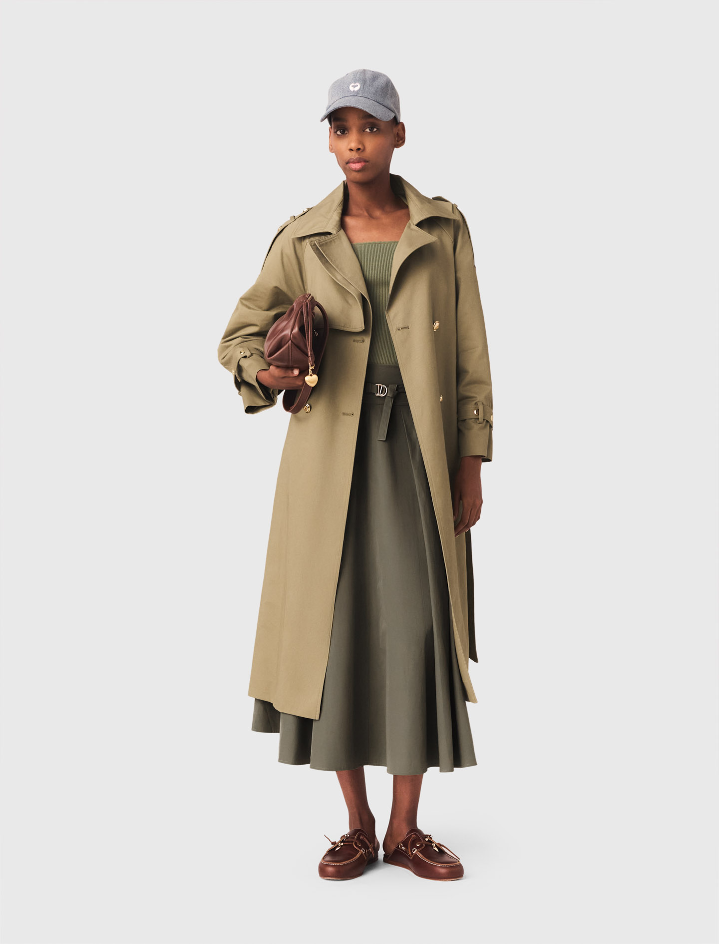 Studded trench coat