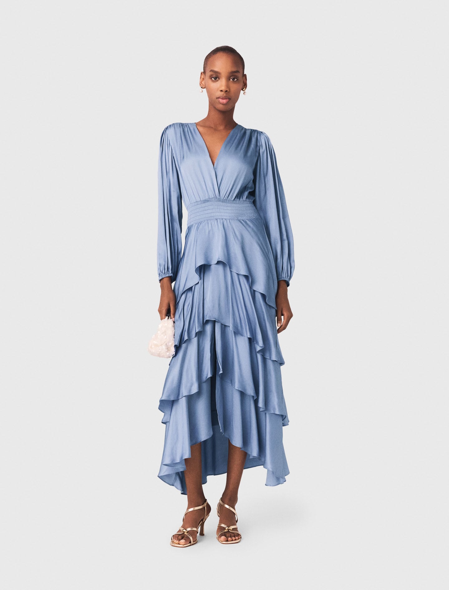 Ruffled maxi dress
