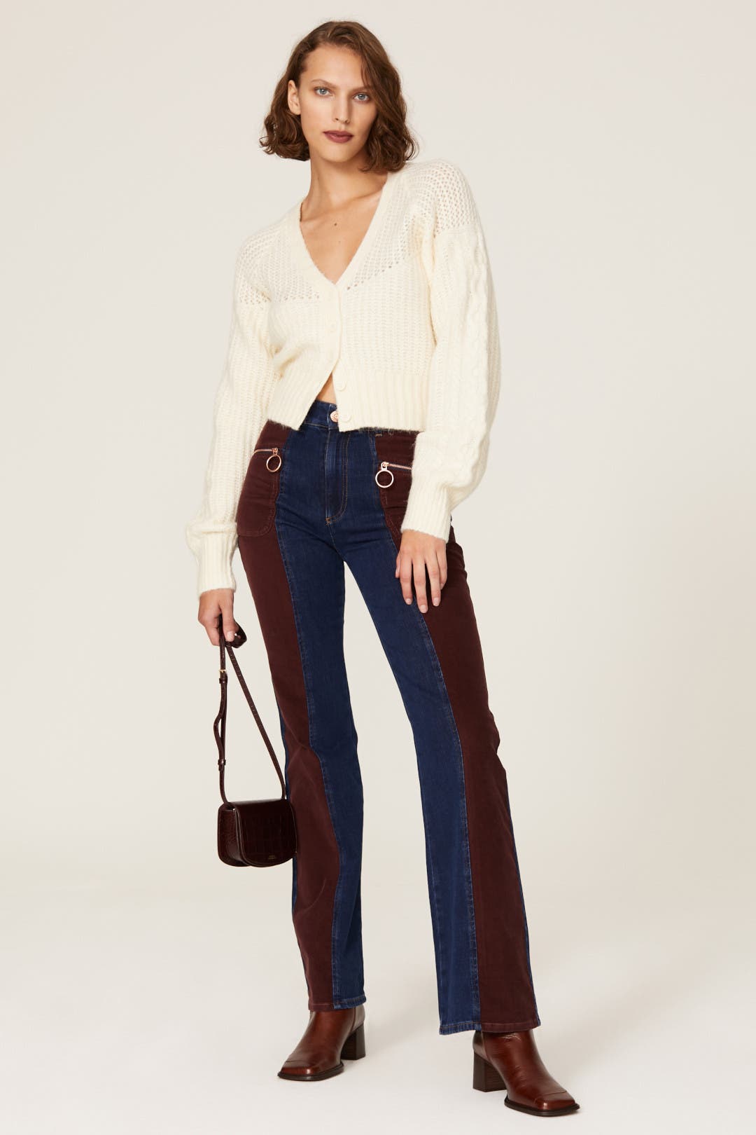 Nicholas Camilla Cable Knit Cardigan White