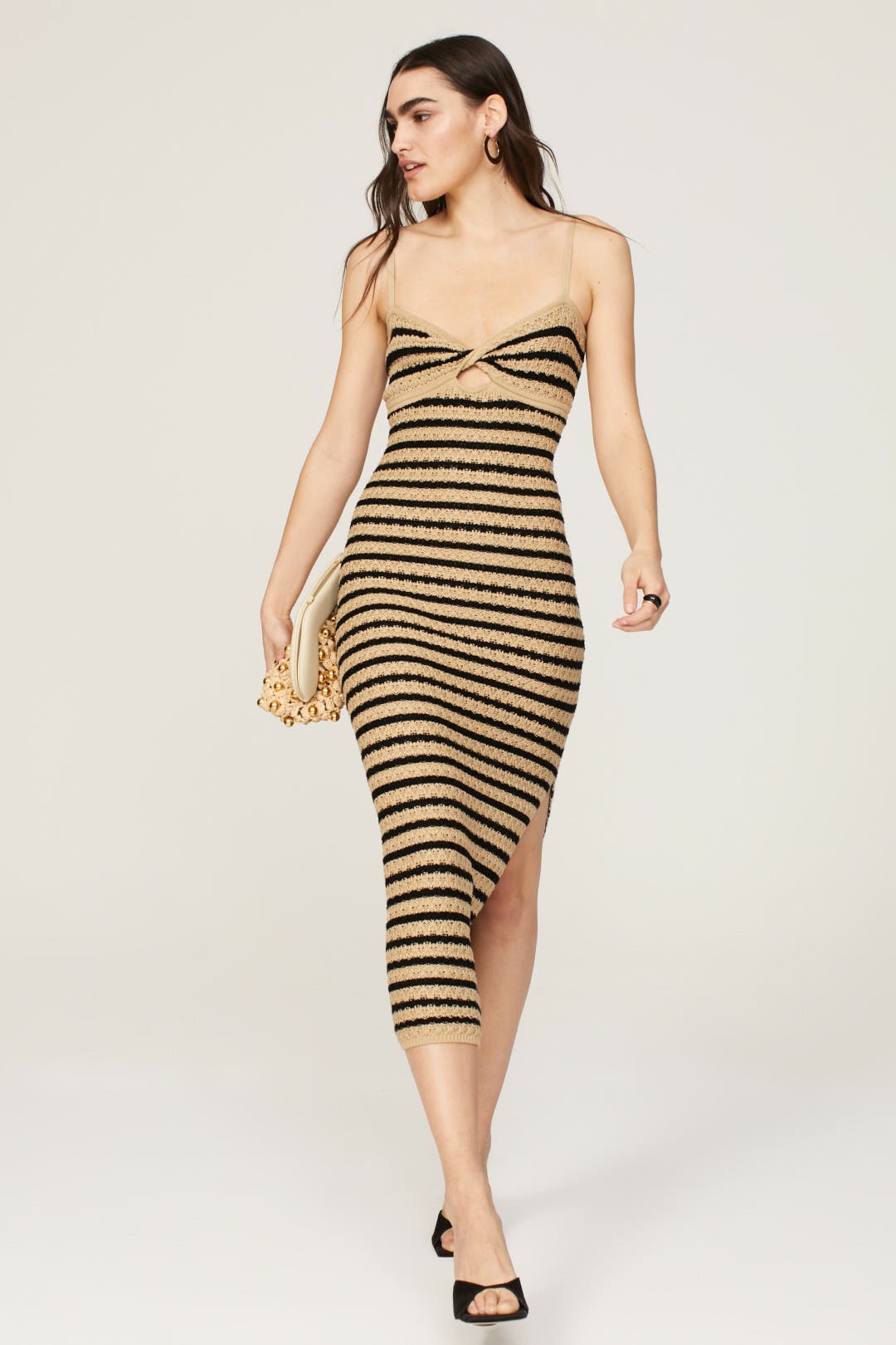 Nicholas Elora Midi Dress Brown-black-print