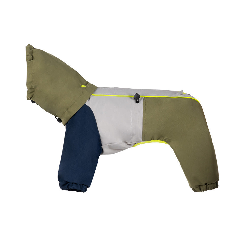 -Leg Pet Outdoor Jacket, -in- Waterproof Windproof Reflective Warm Coat