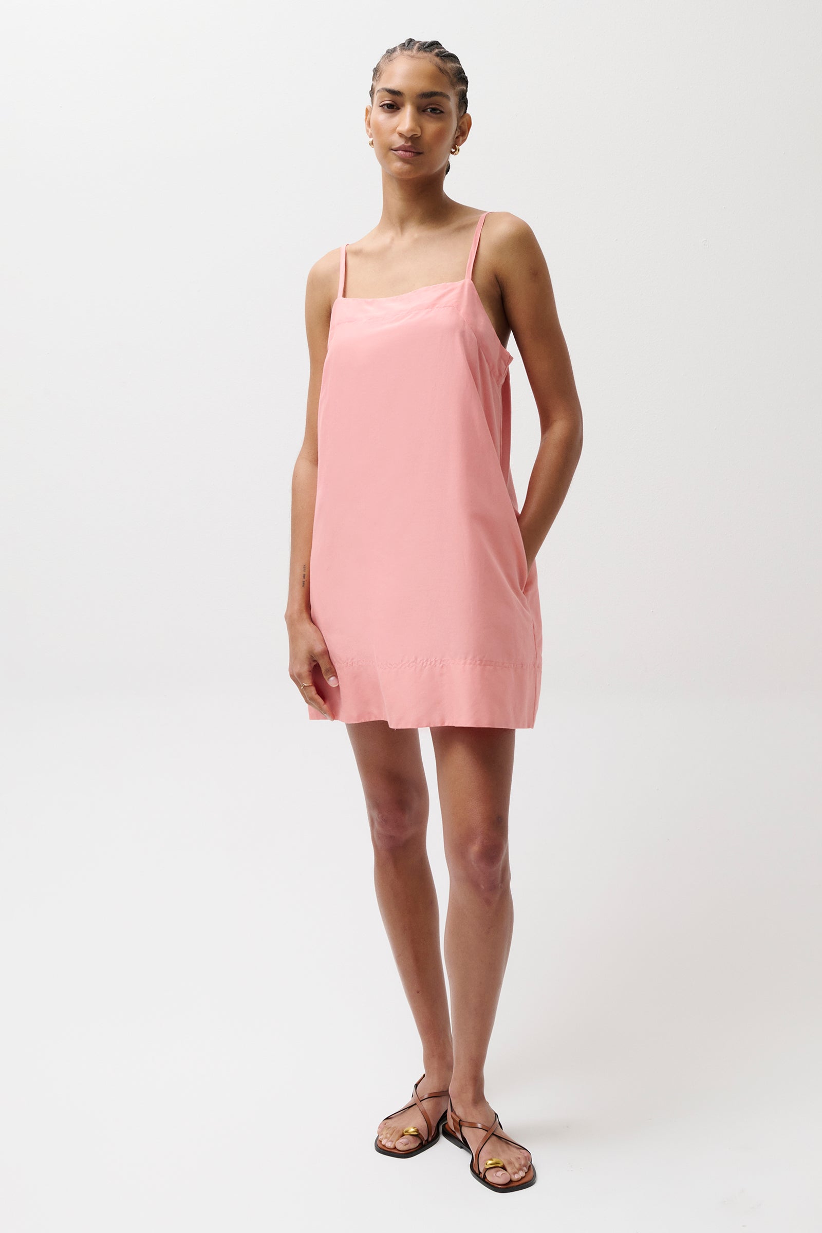 Misa Silk Blend Mini Dress