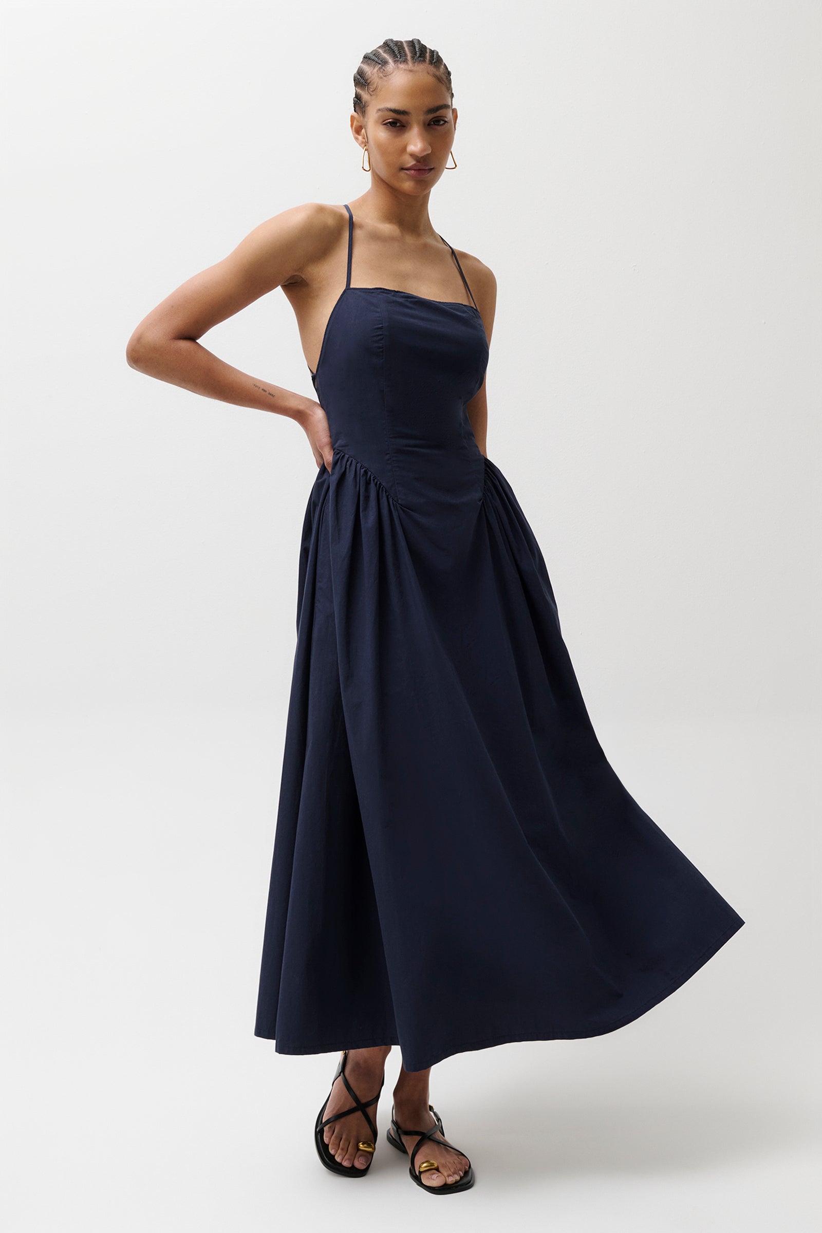 Sadee Open Back Dress - Navy Ship - P-WR-NVSHP NAVY SHIP