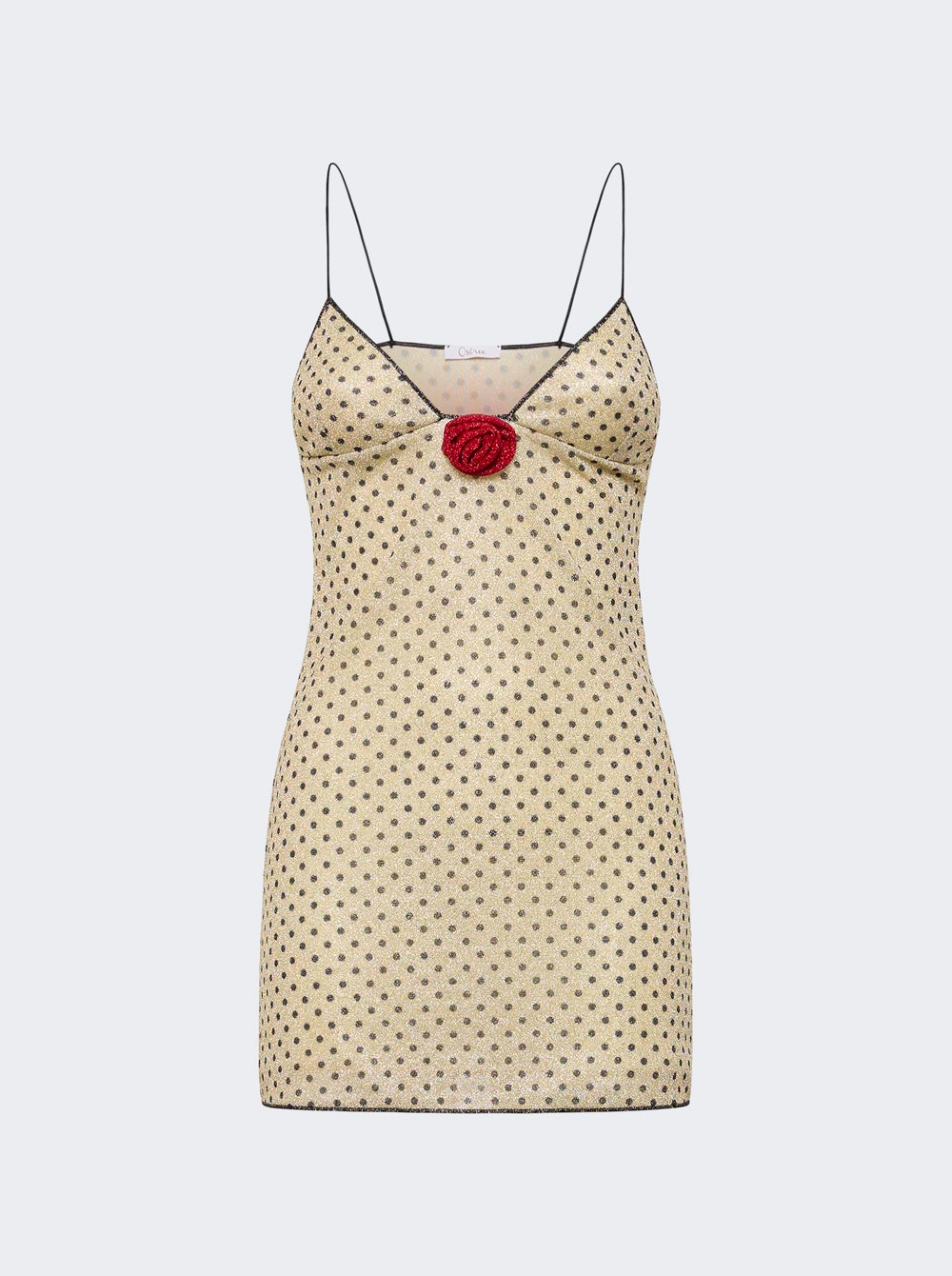 Lumiere Rose Pois Mini Dress Black Pois