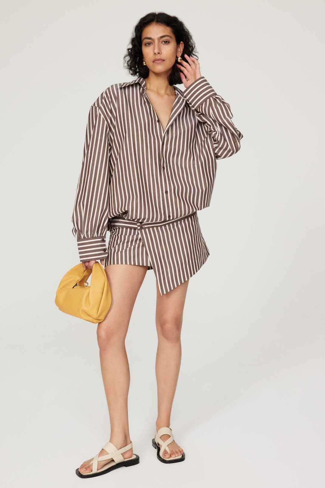 Petar Petrov Atley Shirt Dress Brown-print