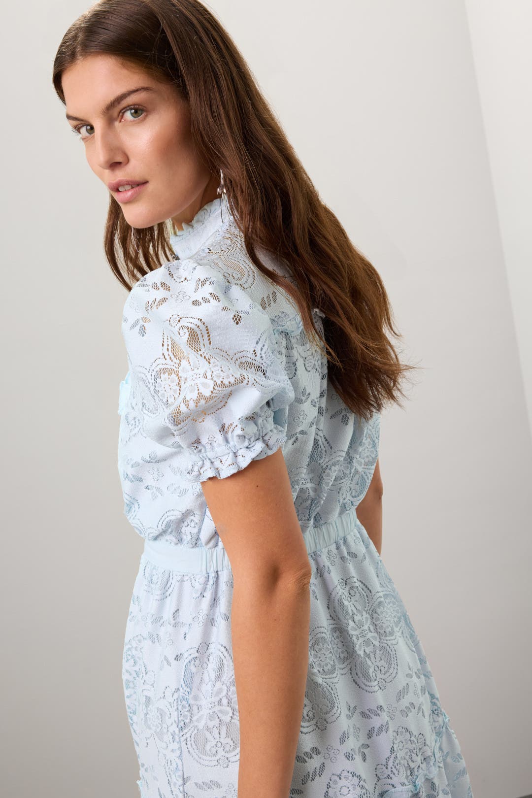 Pamela Love x RTR Blue Lace Victorian Dress Blue