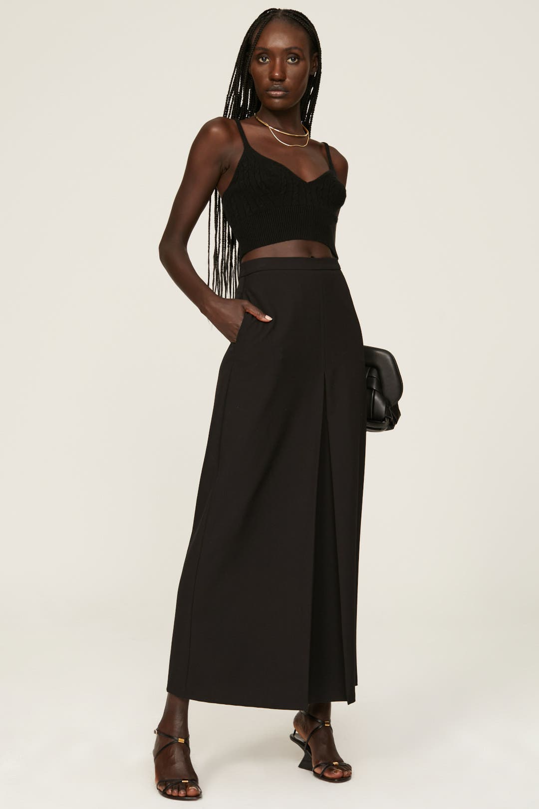Polo Ralph Lauren Cable Knit Bralette Black