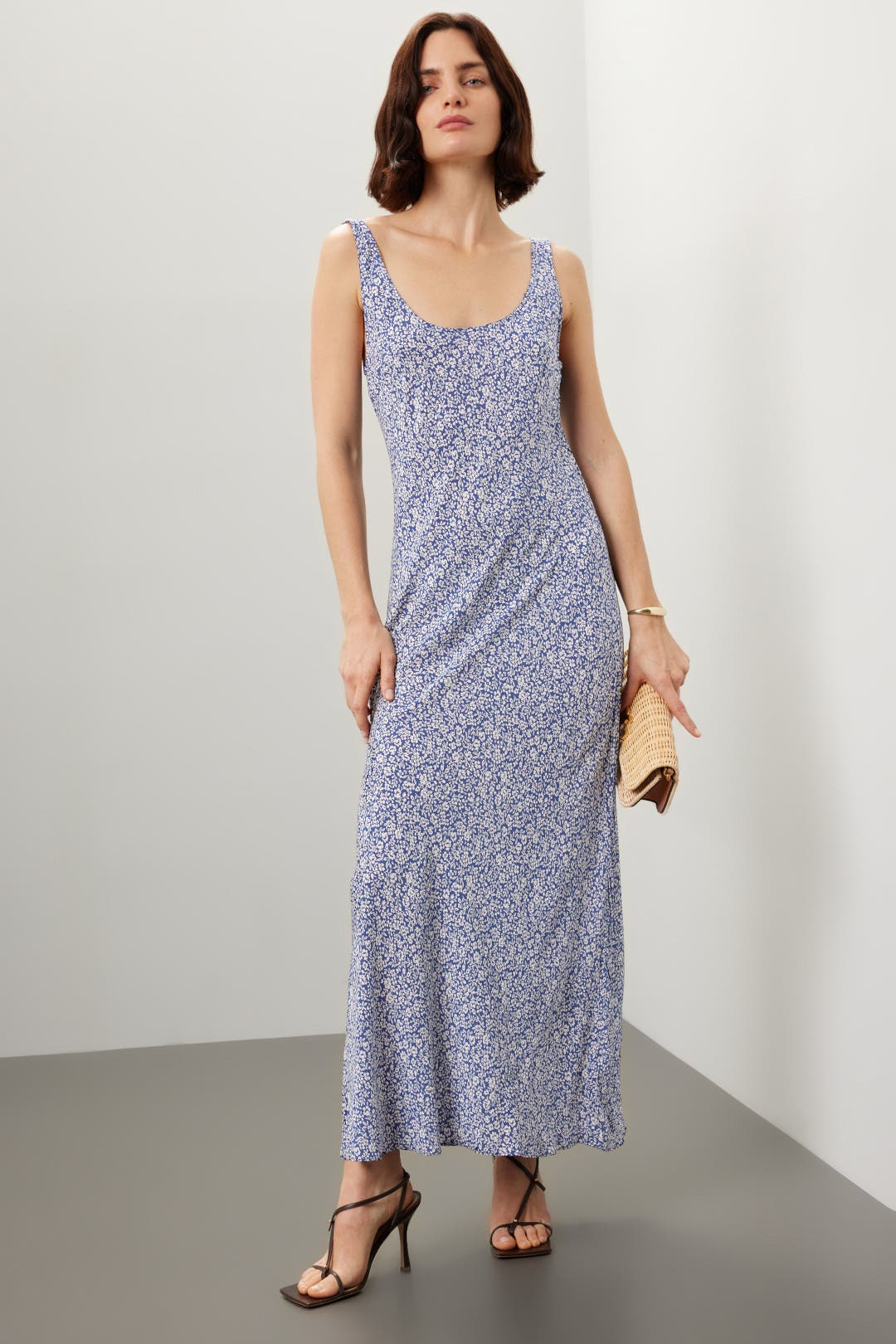 Polo Ralph Lauren Floral Slip Dress Blue-white-print