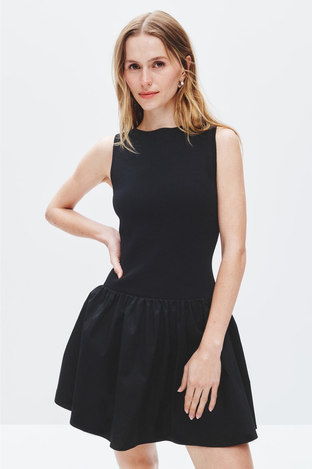 Peter Som x RTR Ribbed Knit Mini Dress Black
