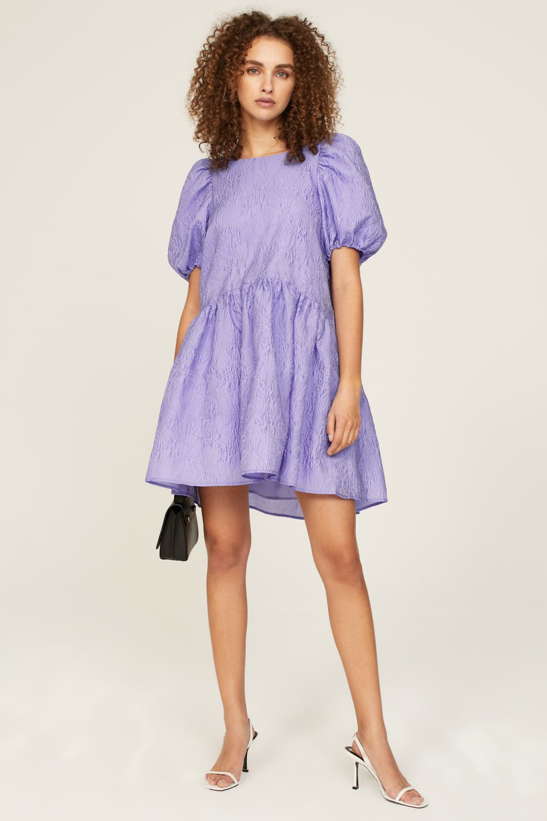 Peter Som x RTR Jacquard Mini Dress Purple-print