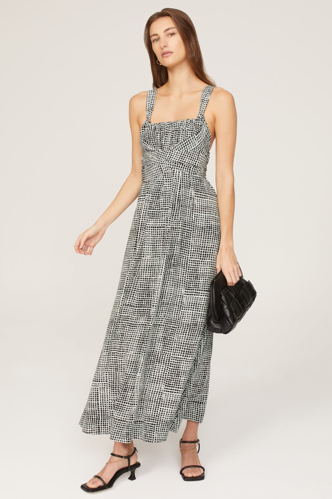 Proenza Schouler White Label Flou Wrap Dress Black-print