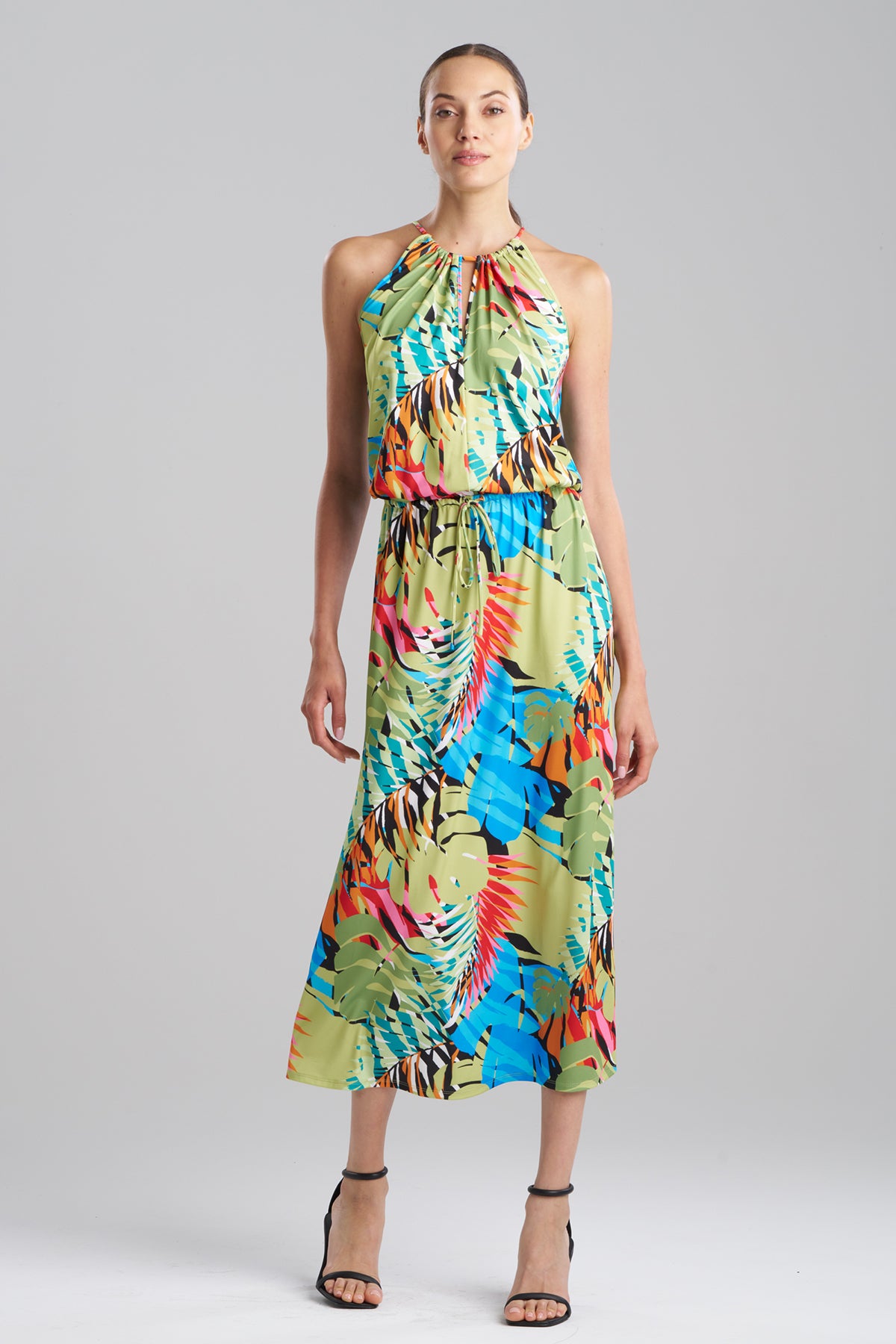 Palms Slinky Knit Halter Maxi Dress