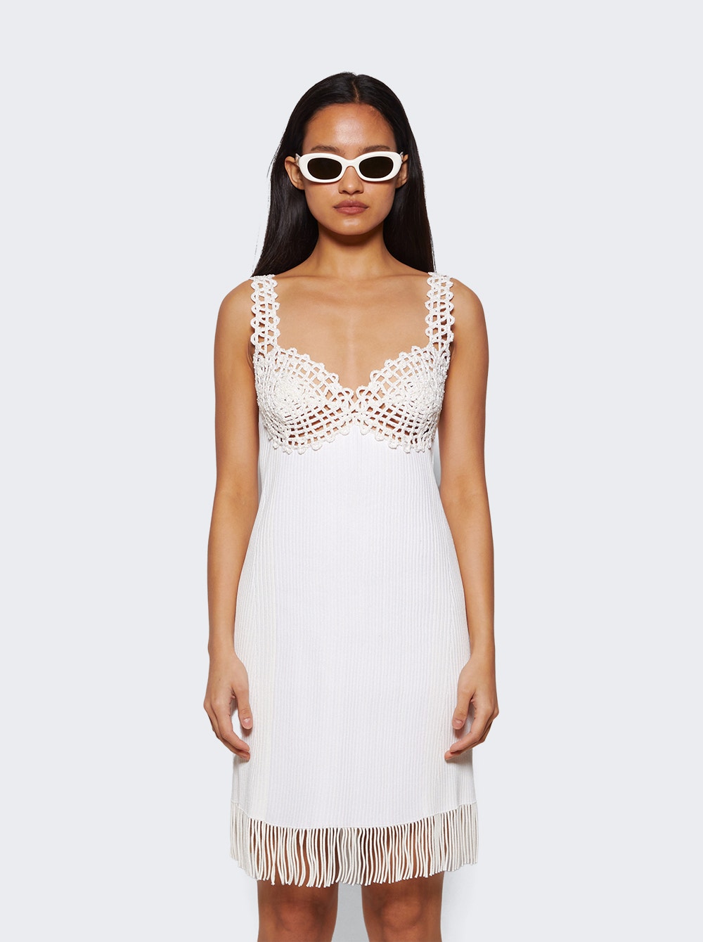 Rib Knit Lace Dress