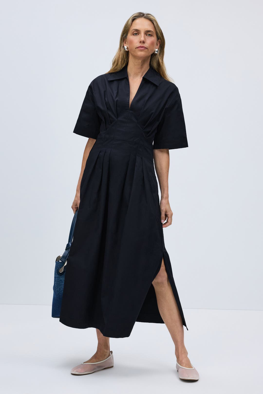 Reiss Aubrey Midi Dress Blue