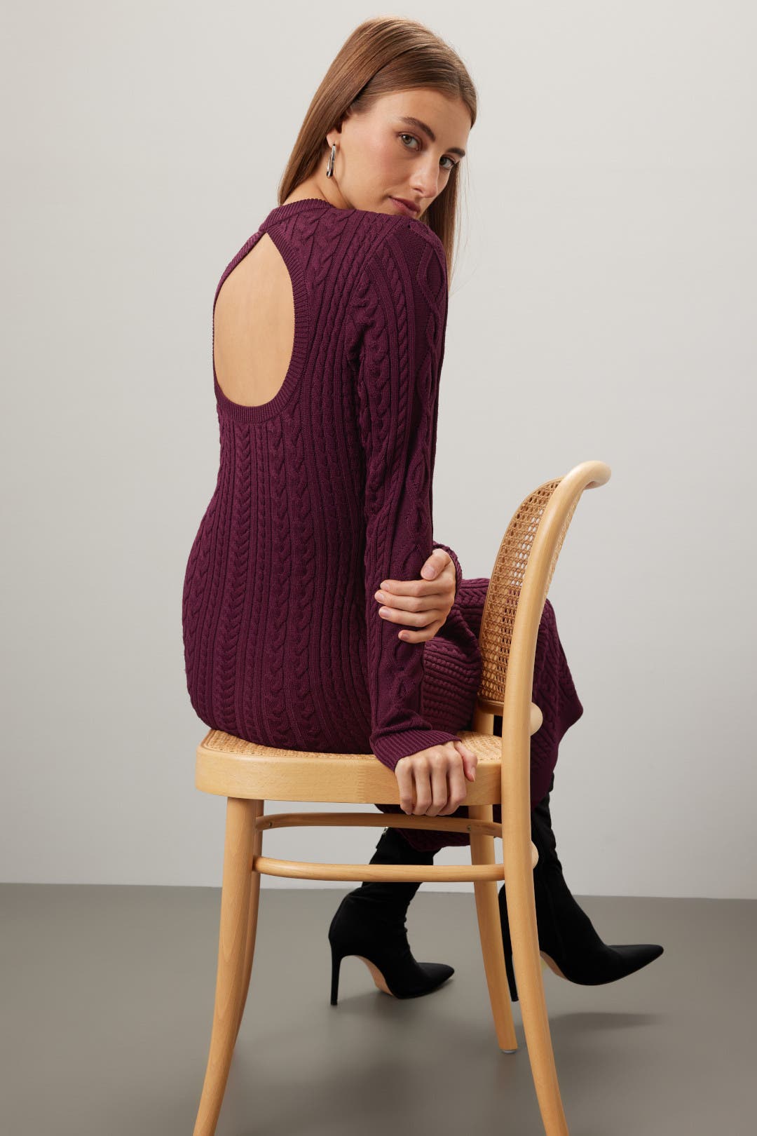 Ronny Kobo x RTR Backless Midi Dress Purple