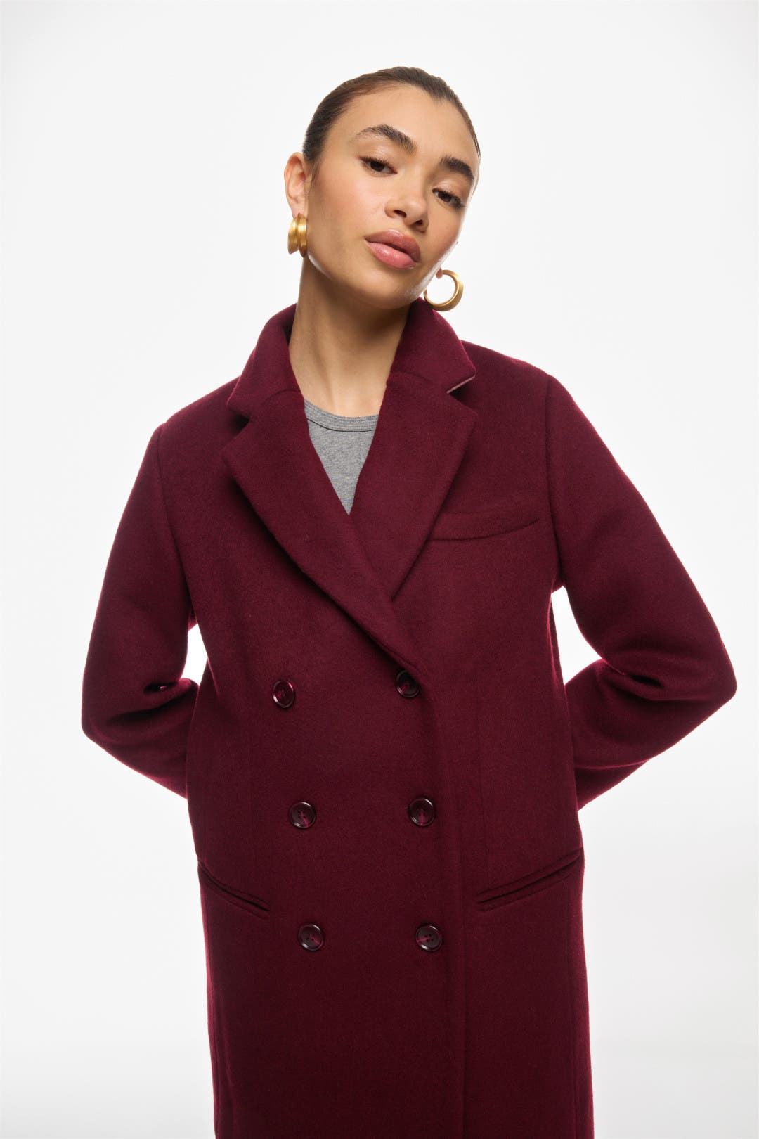 Roksanda x RTR Wool Trench Coat Red-pink