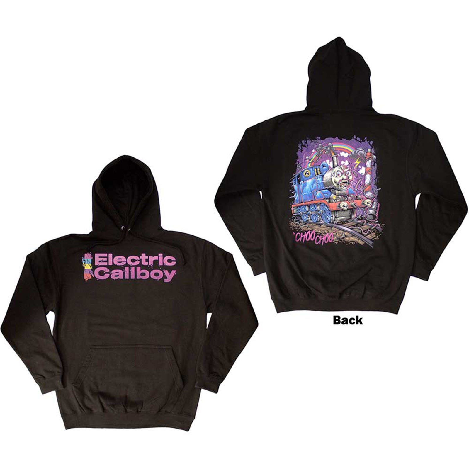 ELECTRIC CALLBOY - CHOO CHOO - Pullover Hoodie Black Back Print