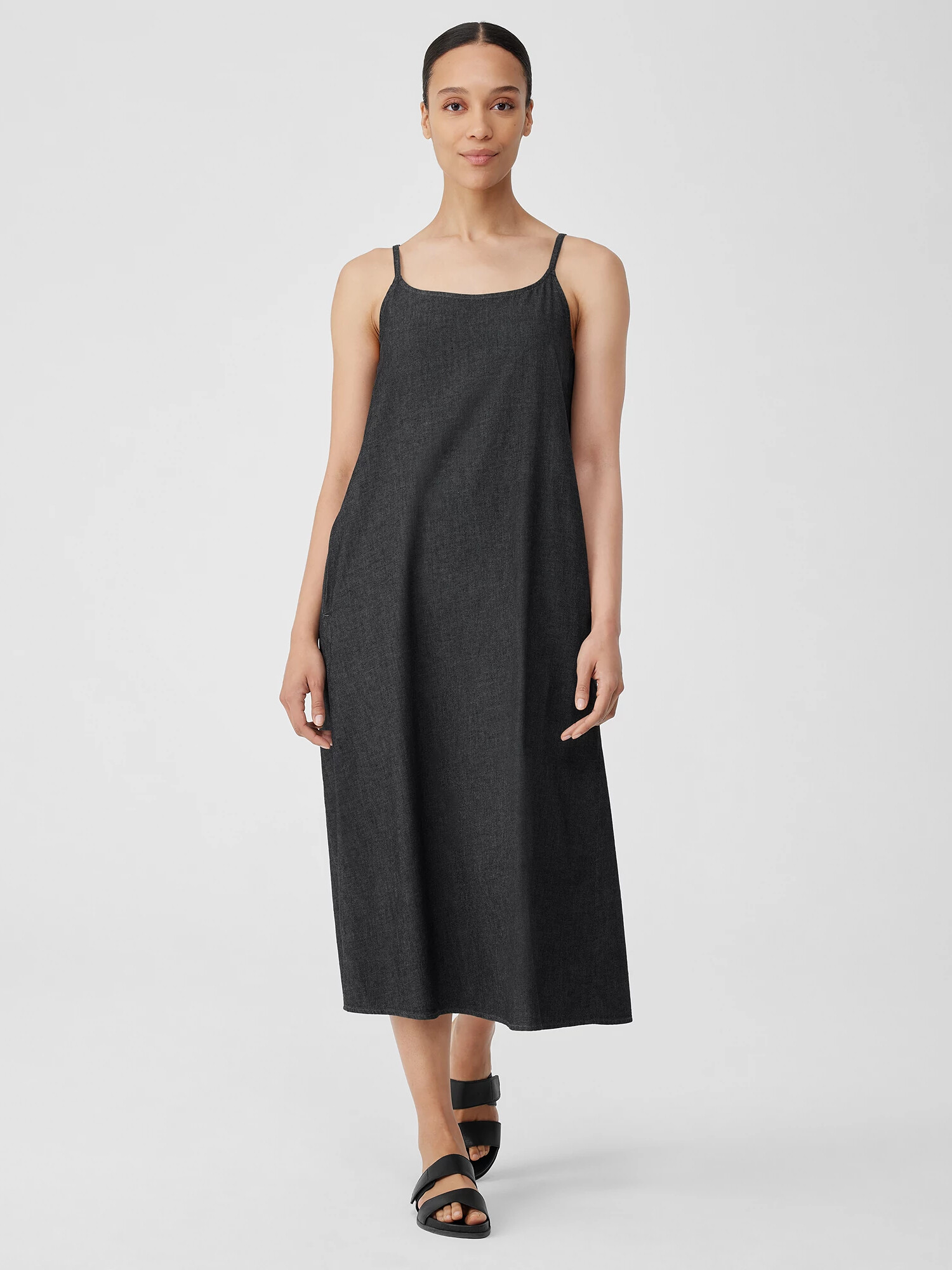 Airy Organic Cotton Twill Cami Dress