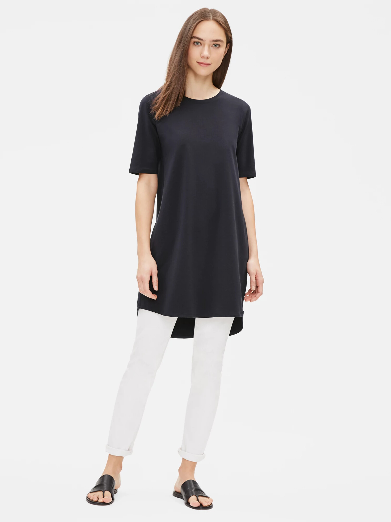 Cotton Stretch Jersey Shift Dress