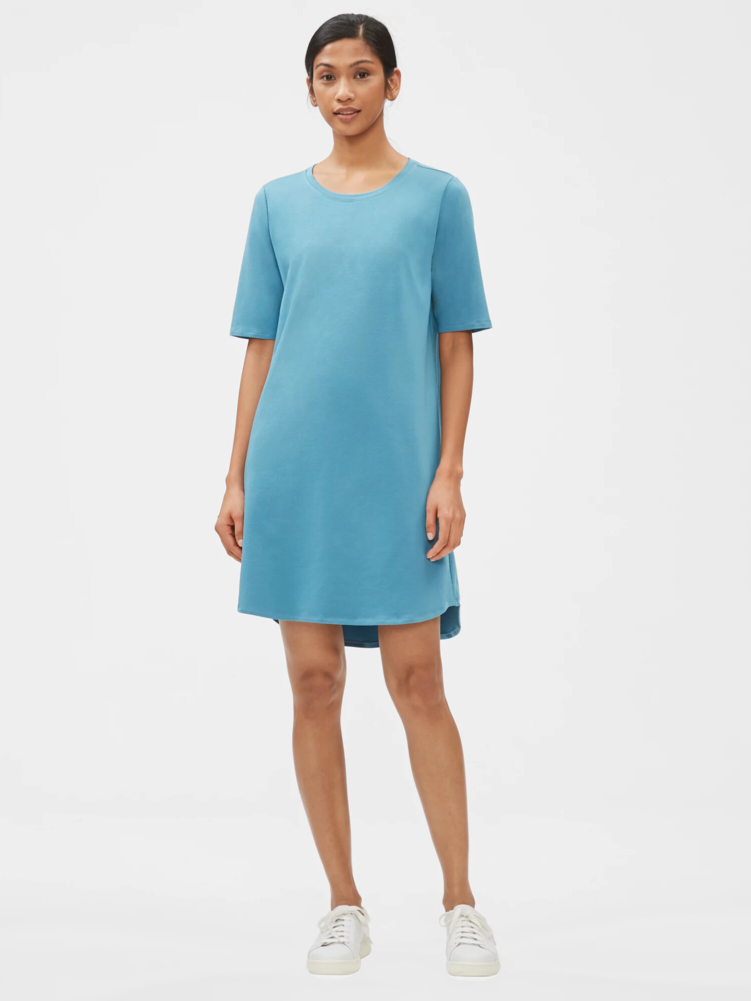 Cotton Stretch Jersey Shift Dress