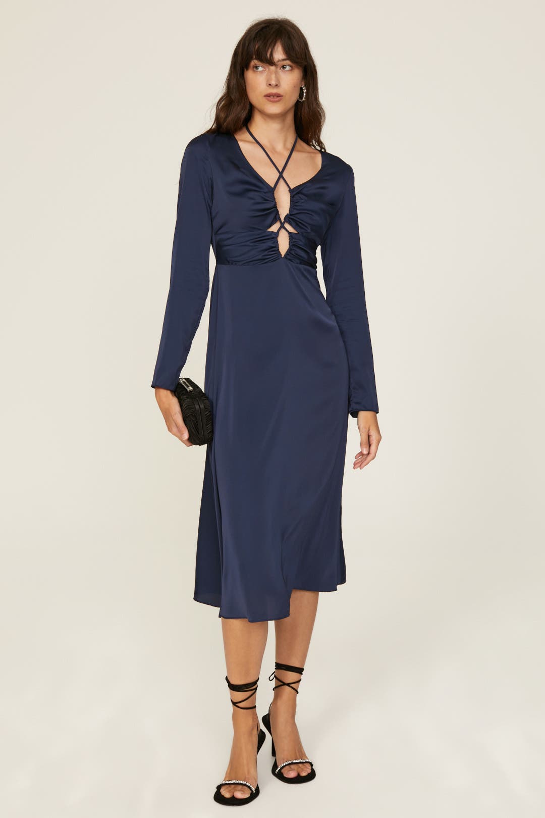 Samantha Sipos Halter Neck Inspired Dress Blue