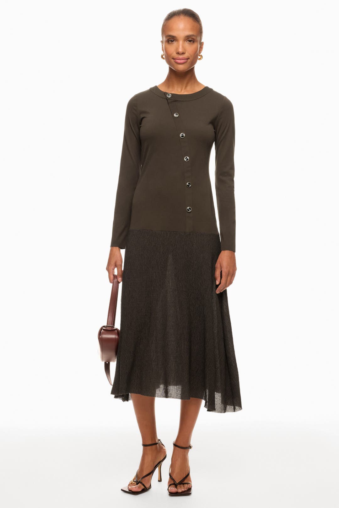 Samantha Sipos Hoxton Midi Dress Brown