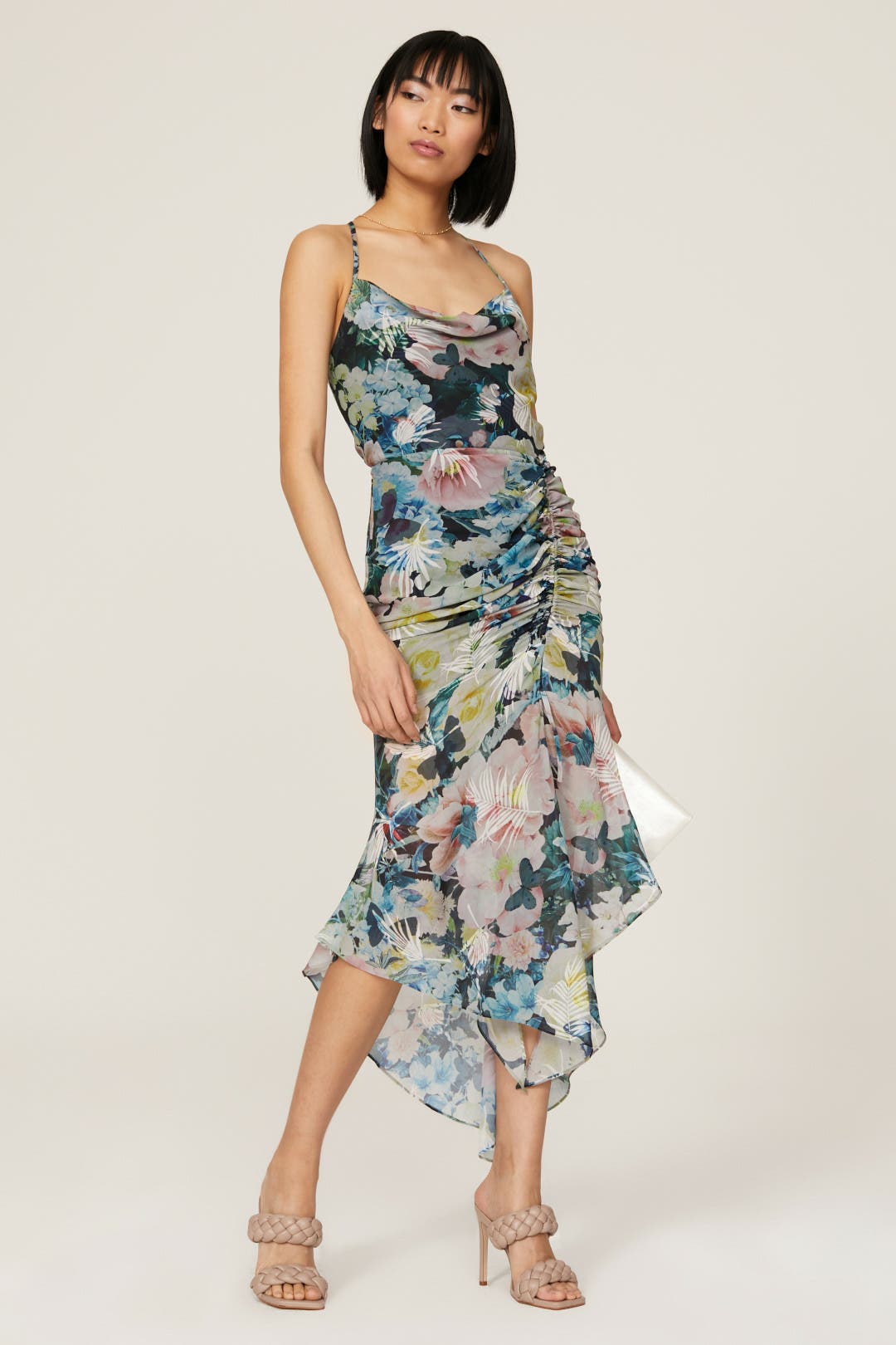 Sau Lee Freida Dress Blue-multicolored-print