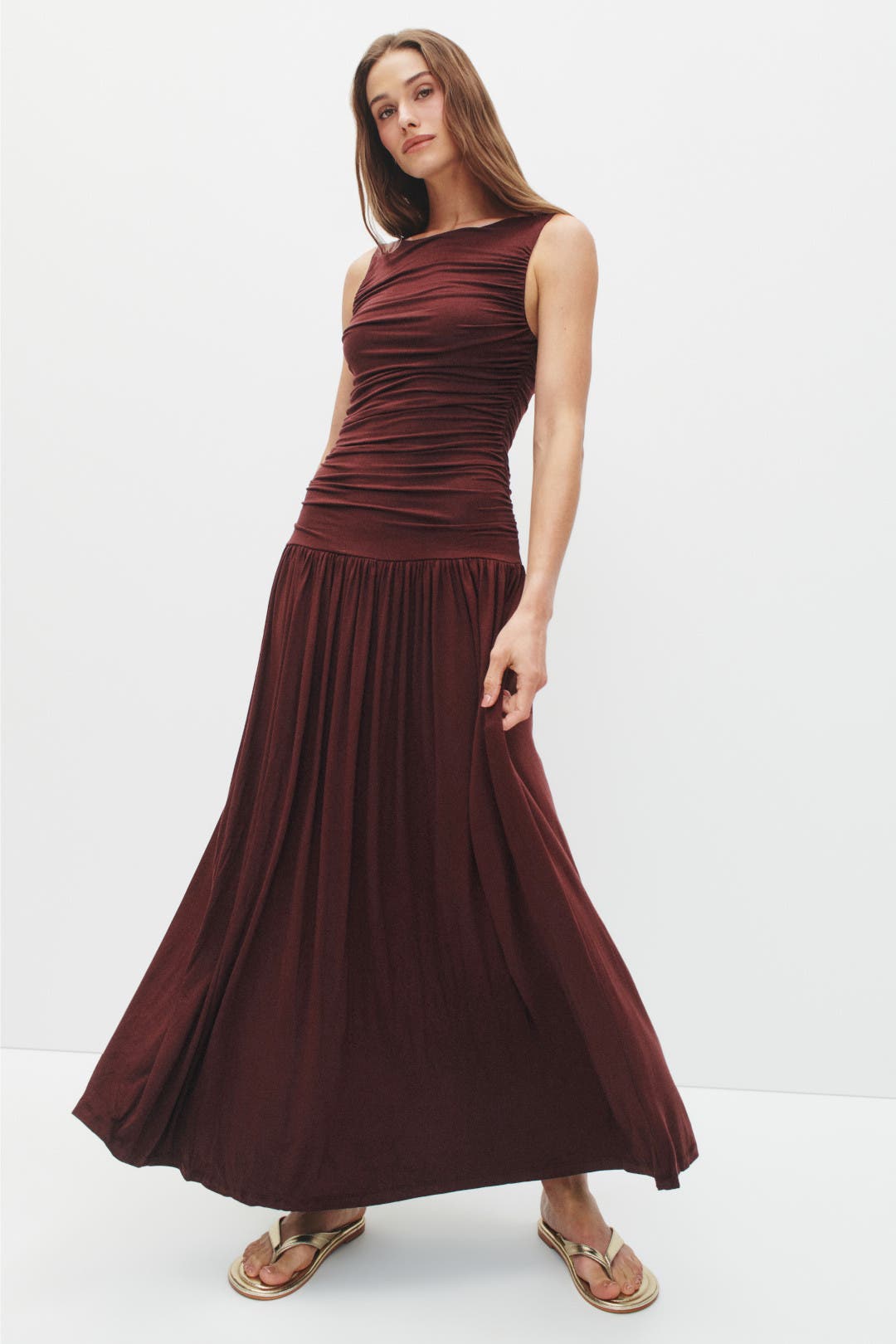 Summer Away Patmos Dress Brown