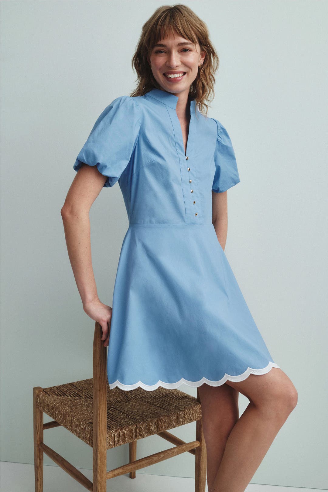 Sail to Sable Tunic Mini Dress Blue